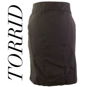 Torrid Black Pencil Skirt, 20W EUC